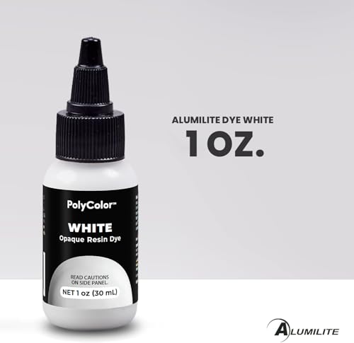 image for Alumilite Liquid Color Dye (White, 1 oz) Highly Concentrated Tint for 