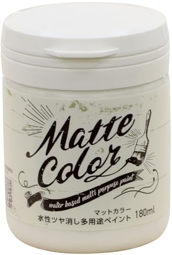 アサヒペン 塗料 ペンキ 水性多用途ペイント マットカラー 180ml アイスホワイト 水性 多用途 艶消し マット調に仕上がる 1回塗り 低臭 抗菌 防カビ 防藻 壁紙 シックハウス対策品 日本製のサムネイル