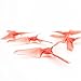 24pcs Emax Avan Mini 3024 3-Blade Propellers 3 Inch Triblade Props Compatible with 1106 Brushless Motor for Babyhawk-R FPV Racing Drones Multirotors Quadcopters (Red and Clear)