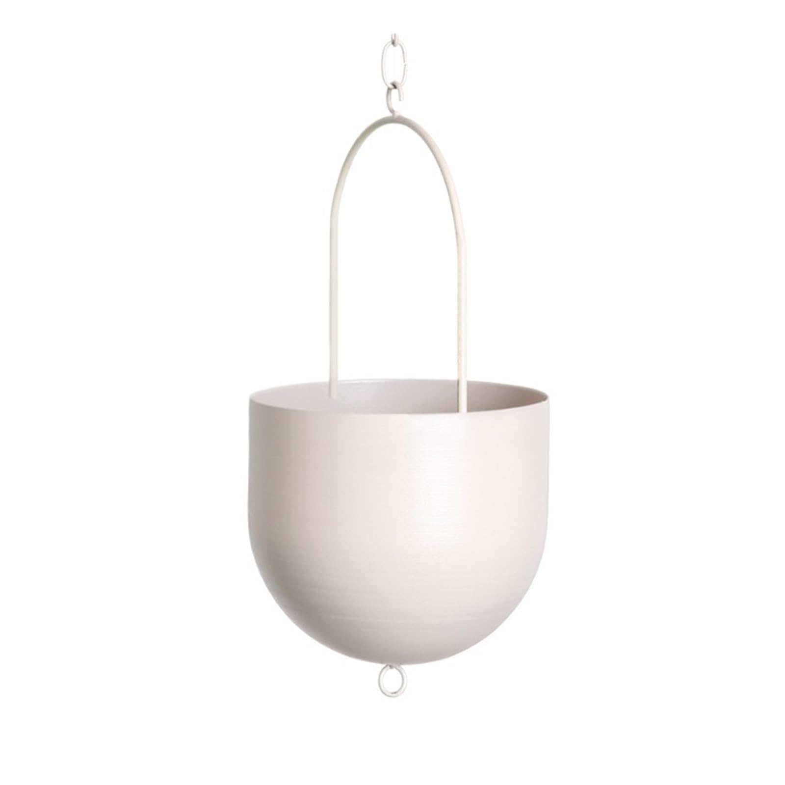 JUAKSQZYI Metal Hanging Planter Modern Wall Ceiling Flower Pots Plant Container, for Window Porch Balcony Home Decor(White)