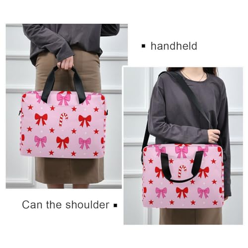 Funda para portátiles 15.6 pulg con correa y asa rosa miniatura 2