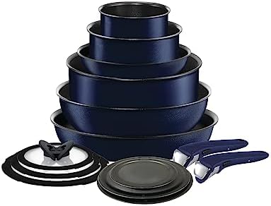 T-FAL Ingenio 14 Piece Non-Stick Cookware Set, Detachable Handle ...