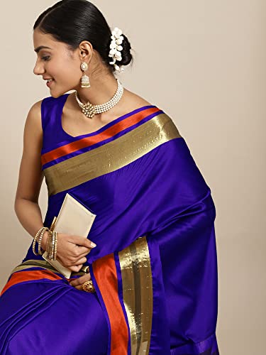 Image of AKHILAM Women's Aura Silk Woven Design Saree With Unstitched Blouse Piece (FF08AURA80 Parent)