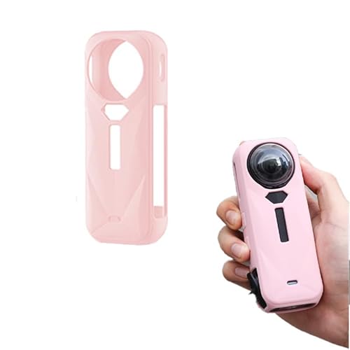 Insta360 X5 �A�N�V�����J�����Ή� �ی�P�[�X �V���R���P�[�X ���h�~ ����~�߃O���b�v �����Y�v���e�N�^�[�Ή�(�s���N)