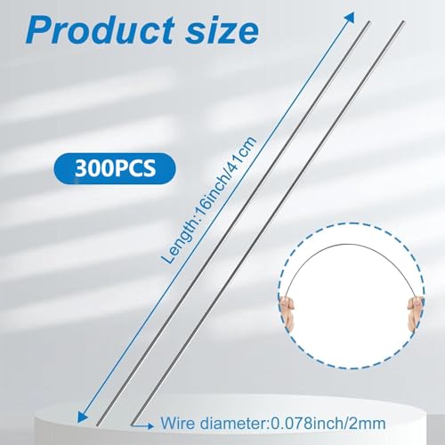 Image of 300 Pcs 16 Inch Insulation Support 16 inch Wire Insulation Support Wire, 1095 Carbon Steel Metal Insulated for Ceiling Attic
