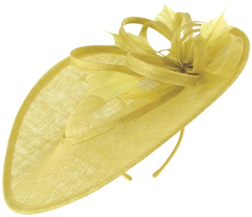 Coiffe soucoupe en citron Failsworth pour grands mariages et courses hippiques élégantes