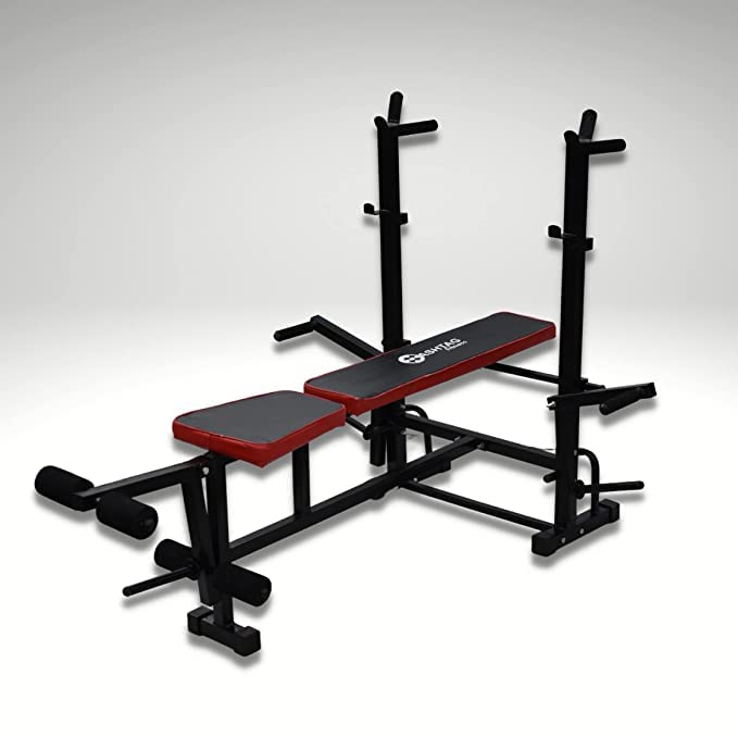 Hashtag Fitness 60kg Gym Equipment Set For Home With 8in1 Gym Bench