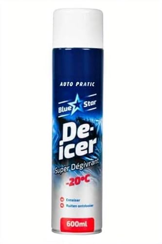Fast Acting Car De-Icer 600ml Multi-Pack – Blue Star Trigger Spray for Ice & Frost – Reliable to -20°C (3)