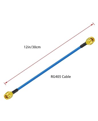 2PCS SMA Male to SMA Male RF Coaxial Cable 12 /30CM RG405 50 Ohm Low Loss Extension Cable