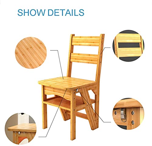 Taburete de escalada plegable en madera con 4 peldaños DASHADAO 7