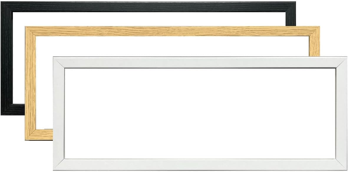 24x7 Inch 24mm Thin Panoramic Picture Frame | White Panoramic Photo Frame & Poster Frame for Pictures, Photos, Documents, Jigsaw Puzzles, Artwork | Landscape or portrait Wall Mount Display