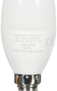 Philips LEDCandle 5W B35 E14 White Light Single Package