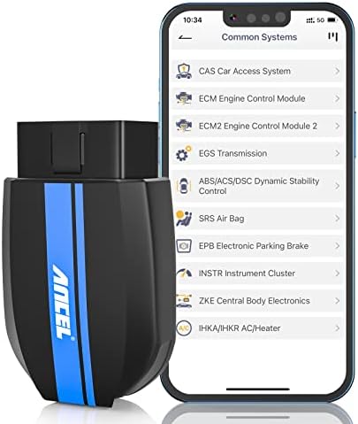 ANCEL BD300 Bluetooth OBDII Scanner for BMW/Mini Vehicle, Read/Erase ABS SRS Airbag Transmission TPMS Error Codes, Car Battery Registration, Oil Light Service Reset Diagnostic Scan Tool