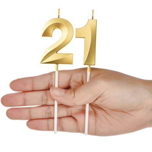 image for BBTO Birthday Candles Numeral Candles Cake Topper Decoration for Birth