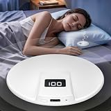 Hoarahloux Bone Conduction Under Pillow Sleep Bluetooth Speaker for Side Sleepers, Bluetooth 6.0 Wireless Speaker with Digital Display Portable Player for Sleep Music White Noise Audiobooks (White)