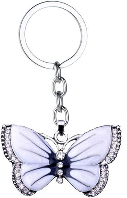 Butterfly Key Chains Crystal Keychain Butterfly Key Chains Pendant Key Ring Car Key Buckle Wallet Hanging Keyring Ornaments Charm Jewelry Keychains Gift for Women Girls