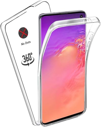 KP TECHNOLOGY Galaxy S10 Case, Clear TPU Front & Back [360 Degree] Protection Crystal Clear Gel Case Cover for Samsung Galaxy S10 (Clear)
