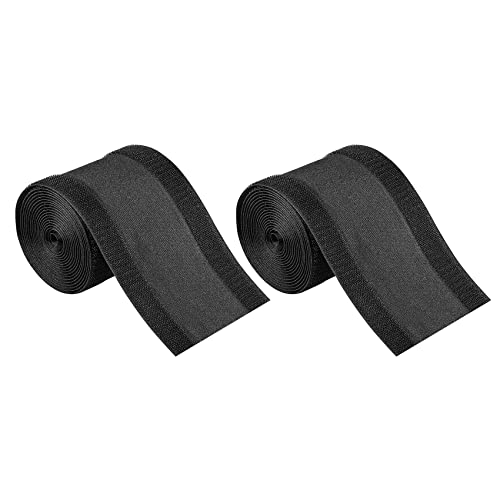 Bsowte 2X Cable de agarre cubierta de cable de tierra cables protector de cable de gestión de cables solo (negro, 10 pies)