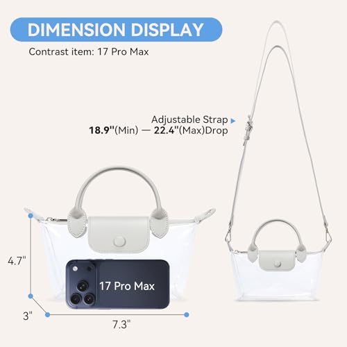 Image of BOSTANTEN Clear Bag for Stadium Approved Crossbody Purse Handbags for Concerts Sports Events