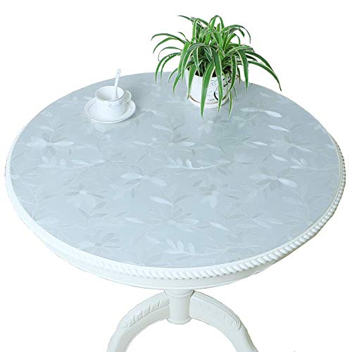 Nappe de table basse givrée en PVC transparent imperméable pour salon