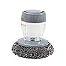 Merkts Brosse de nettoyage, brosse à récurer en acier, distributeur de savon, brosse de rangement en acier, tampon à récurer, éponge en métal, brosse de nettoyage pour la maison et la cuisine