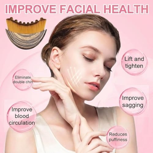 2PCS Lymphatic Contour Face Brush – Gentle Vibration Facial Massager for Jawline, Chin & Contouring, Lymphatic Face Sculpting Tool for Lifting & Detox, Relaxing Facial Massage Brush for — view 4