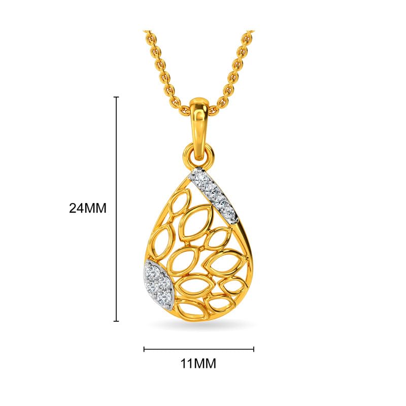 Image of KISNA JEWELS 14KT|18KT BIS Hallmark Pure Gold Pendant for Women