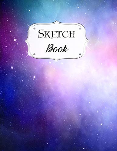 Sketch Book: Galaxy | Sketchbook | Scetchpad for Drawing or Doodling | Notebook Pad for Creative Artists | #7 Blue Purple Pink