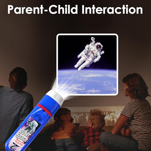 Image of Pup Go Outer Space Projector Flashlight for Kids Ages 3+, STEM Space Toys for Boys & Girls, Spaces Explore Night Light Projectort with 3 Discs 24 Images, Educational Toys Present for Toddler Children