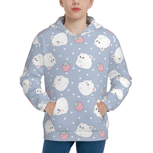 Cute Hamster Kid Hoodies Boys Sweatshirts Girls Pullover with Pocket