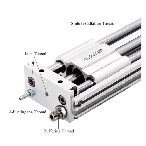 Cylindre à accouplement magnétique 15mm sans fuite avec guidage linéaire - 6