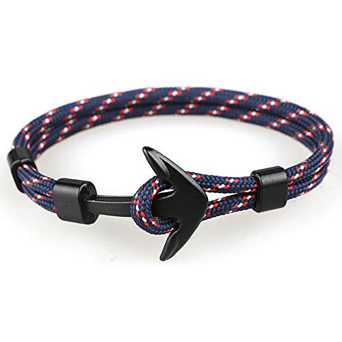 EXINOX Bracelet Nautique | Homme Femme | Nautique Édition | Paracord Ancre Marine (Navy) Cover
