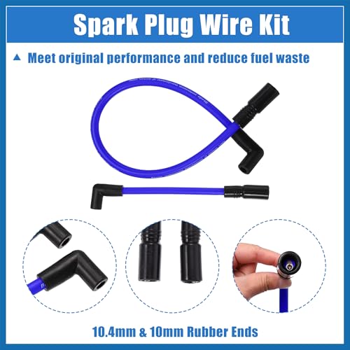 Cables de bujía de silicona azul de 10mm para un encendido más eficiente 5