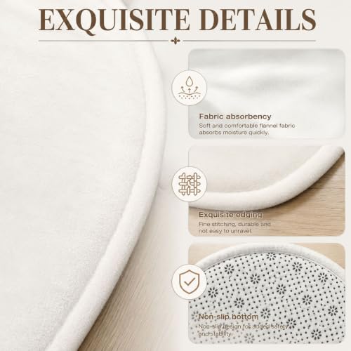 Tapete de franela semicircular para puerta de interior lavable de 66x102 cm 6