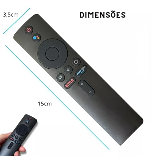 Controle Remoto Para Xiaomi Mi Box Stick Tv Comando De Voz - Compatível, substitui o modelo original