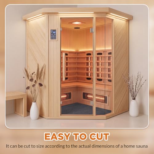 Hahafelt 1 Pcs Sauna Mat Heat Insulation Floor Mat Natural Felt,47'', Grey - Image 5