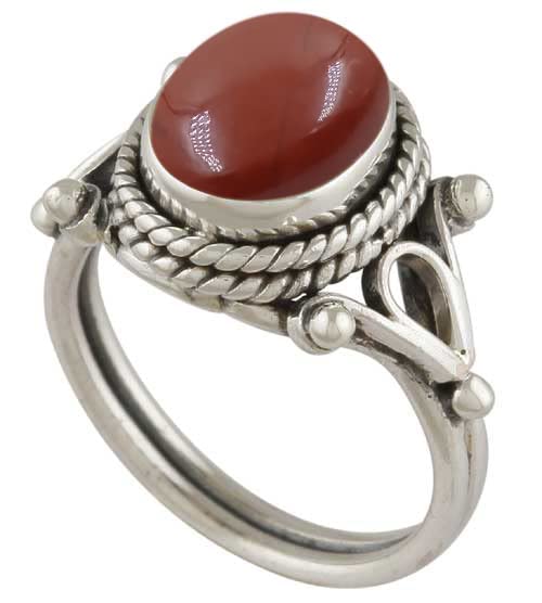 925 sterling silver Ring for Women Handmade Jewelry ring for gift 8x10 oval Gemstone Ring (GG-R1233) (Red jasper)