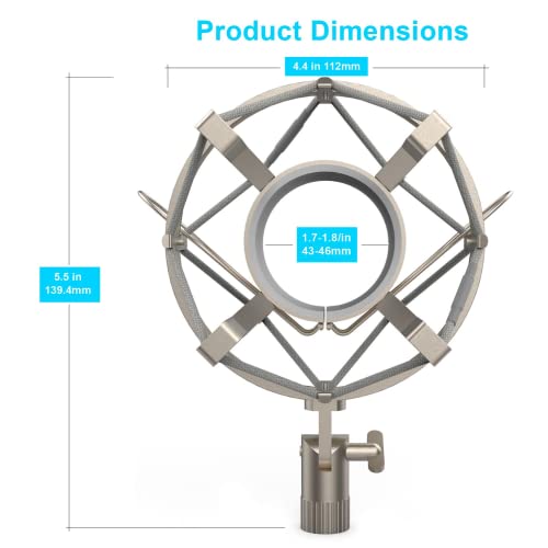 Audibax Spider Silver - Shock Mount per Microfono