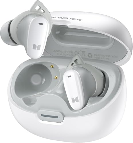 Monster N-Lite 206 Bluetooth Earbuds, True Wireless Earbuds with Clear Talk, Bluetooth 5.4 Earphones