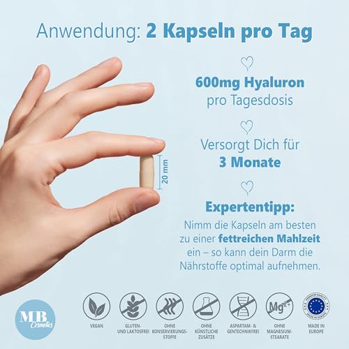 Bindegewebe-Tabletten mit Hyaluronsäure, Zink und Curcumin