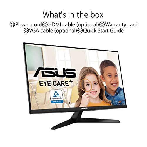 Asus VY279HE Gaming Monitor 27" FHD (1920x1080), IPS, 75Hz, 1ms(MPRT), FreeSync, Eye Care Plus technology, Color Augmentation,Rest Reminder, Filtro Luce Blu, Flicker Free, Antibacterial treatment - Monitor - Immagine 6