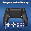 MWCG Control inalámbrico para PS5, compatible con PS5 Pro/Slim/PC, doble vibración, función modificada, 8 modos de luz, conector de audio de 3.5mm, control con sensor de 6 ejes y altavoz 8