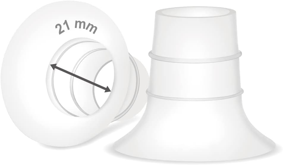 Maymom 2 x 21mm Compatible with Medela and 24mm Shields Flanges Compatible with Wearable Cups, Reduces 24mm Channel to 21mm