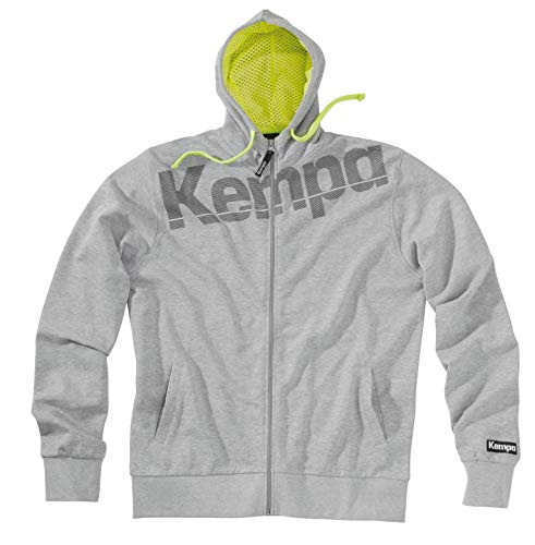 Kempa Core Cazadora con Capucha, Hombre, Gris Melange, XXL