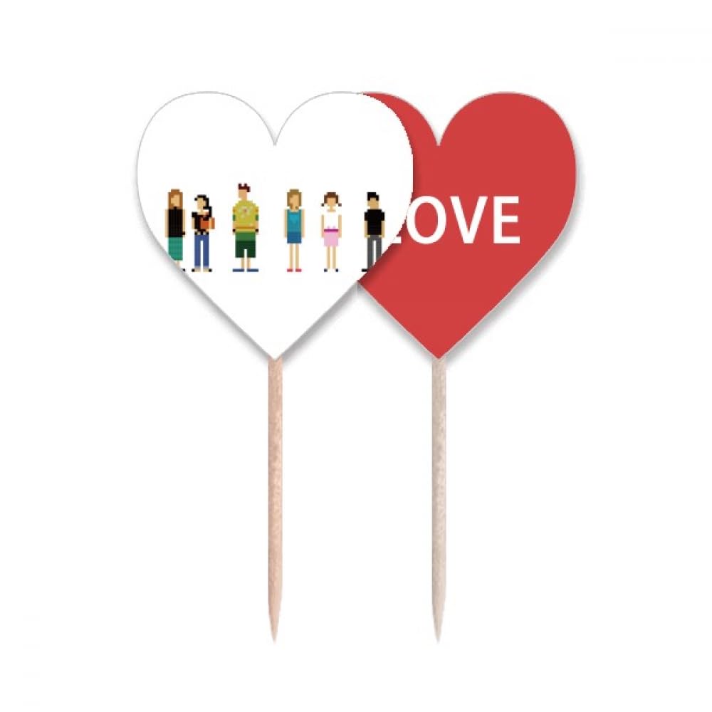 Cupcake Pick Amour pour pique-nique romantique et décoration de table de mariage