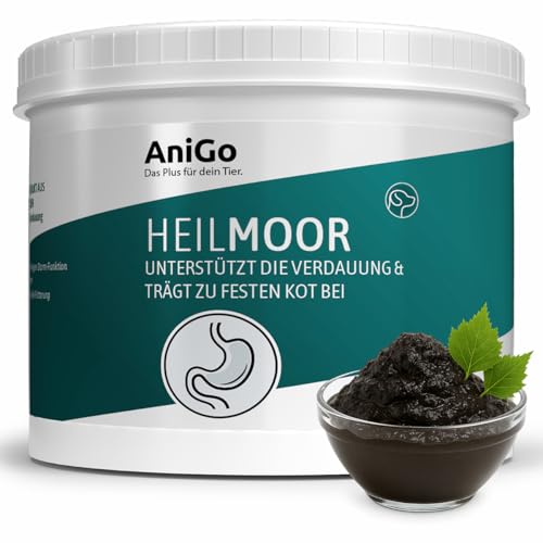 AniGo Heilmoor für Hunde 500g – Verbessert die Kotbeschaffenheit, Optimale Verdauung, Immunsystem, Magen-Darm-Aktivität, Appetit Anregung I Natürliche Heilerde Moor für Hund