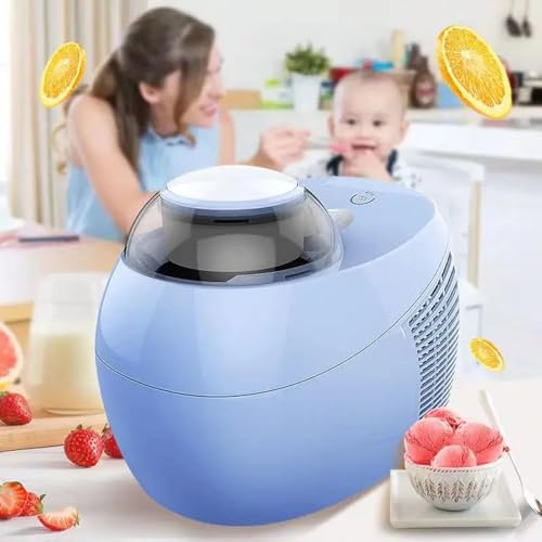 WhAeoy Automatische Eismaschine (500 Ml), Ohne Vorkühlung + Leicht Zu Reinigen, Mit Transparentem Deckel, Ein-Knopf-Start, Kompakt / 24 X 17 X 19 Cm, Für Gefrorenes Obst,A – Bild 6