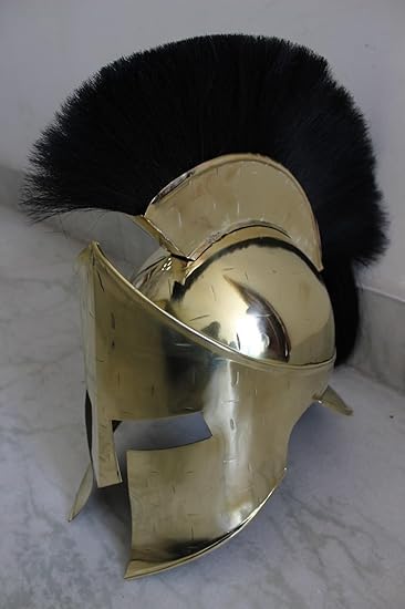 300 Leonidas King Spartan Armour Helmet Solid Brass 300 Movie Replica Helmet
