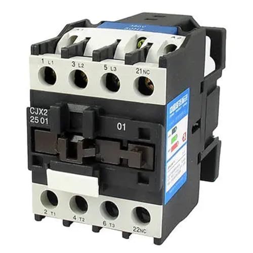 Contacteur AC CJX2-2501 3 pôles 40A bobine 380V pour montage sur rail DIN