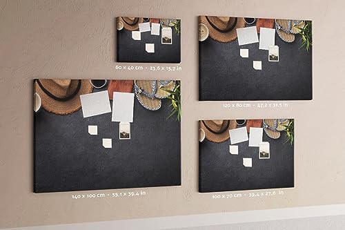 Tableau en liège horizontal 100x70 cm avec cadre métallique pour notes - 6
